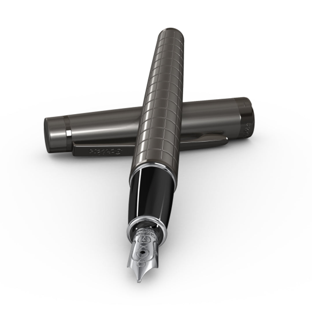 Scrikss | Honour 38 | Carbon Gray | Fountain Pen | Gun Metal Plated Trims Scrikss